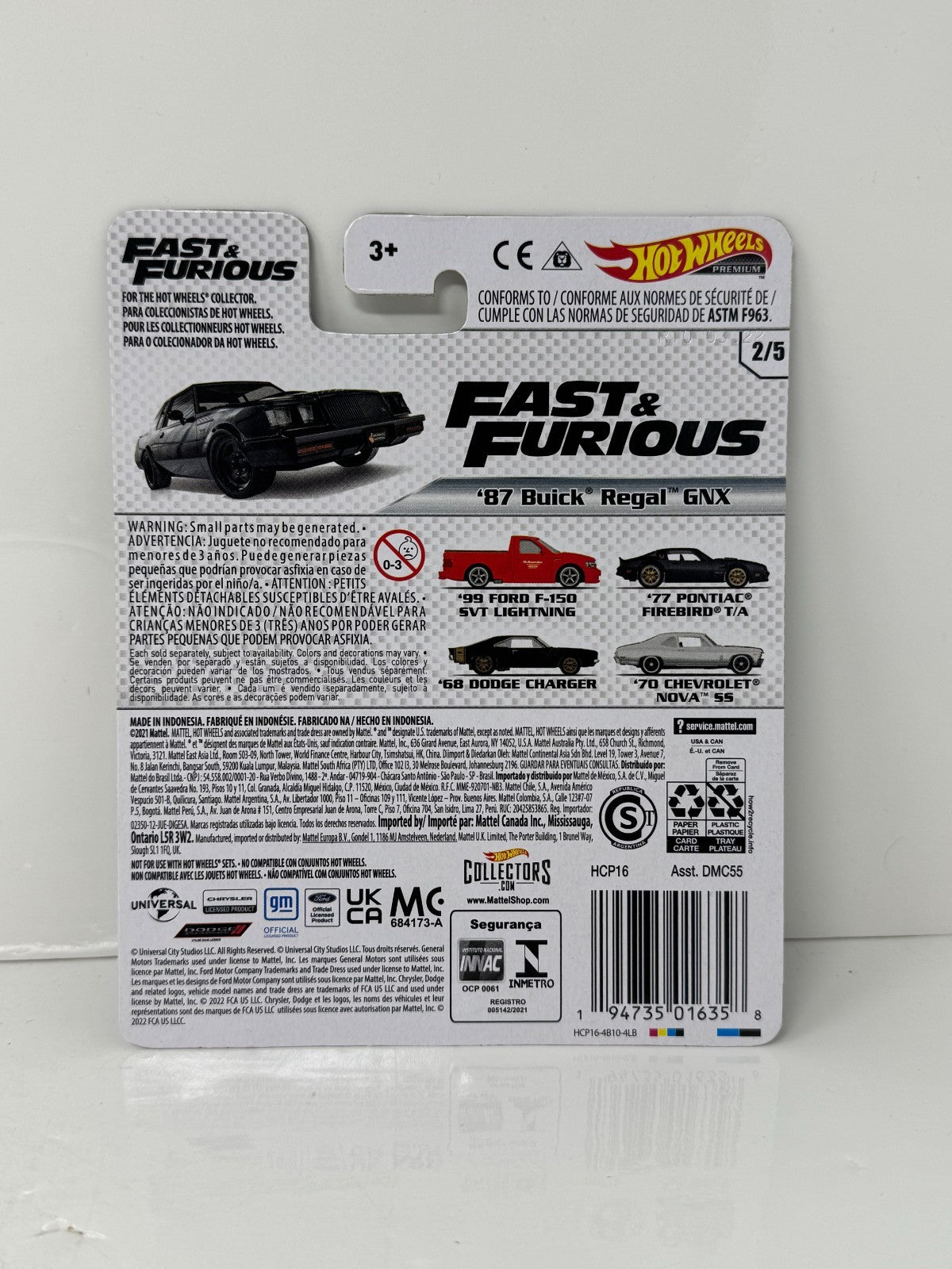 Hot Wheels Premium Fast & Furious 1987 Buick Regal GNX 1:64 Diecast