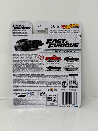 Hot Wheels Premium Fast & Furious 1987 Buick Regal GNX 1:64 Diecast
