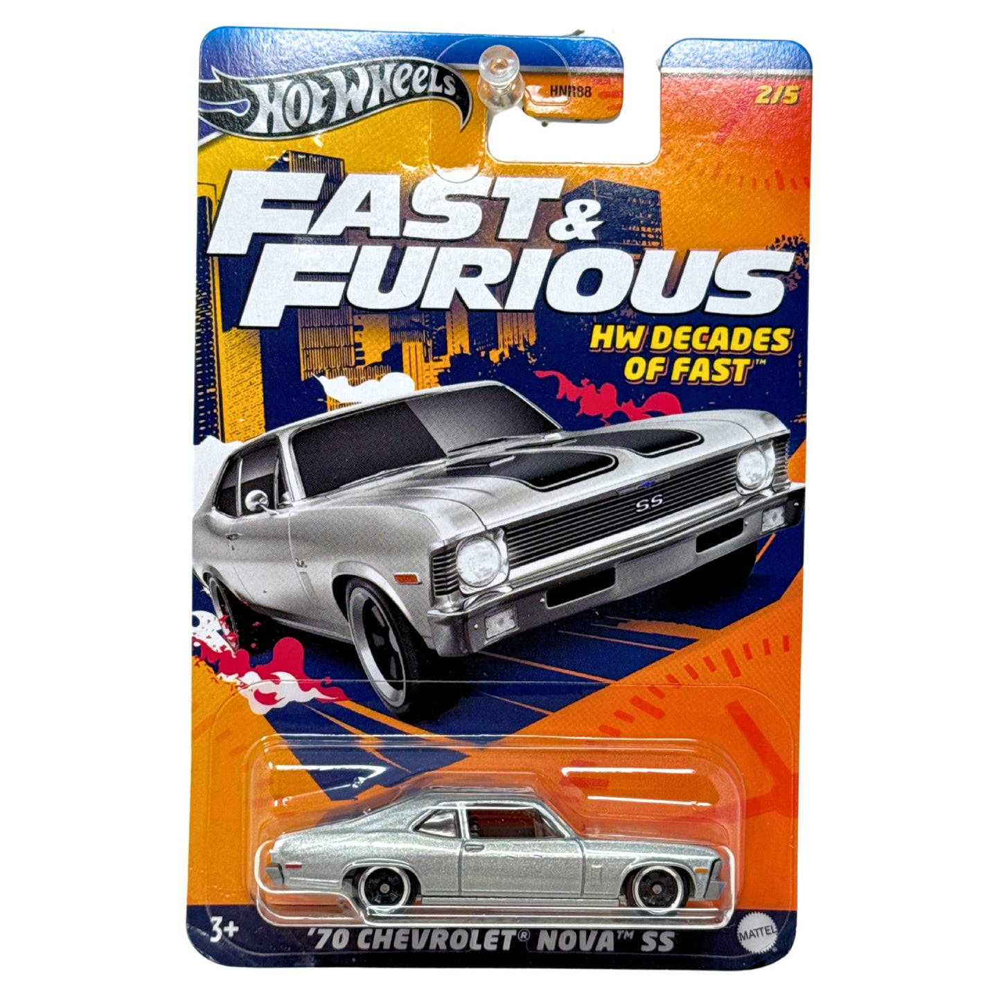 Hot Wheels Fast & Furious 1970 Chevrolet Nova SS HW Decades of Fast Muscle Car 1:64 Diecast