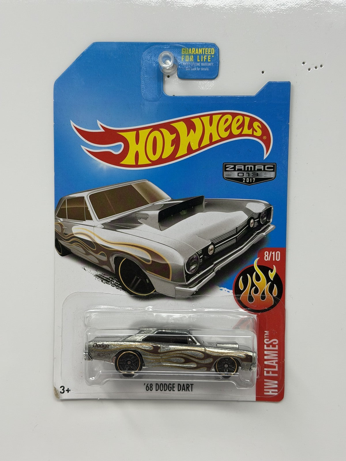 Hot Wheels ZAMAC HW Flames 1968 Dodge Dart 1:64 Diecast