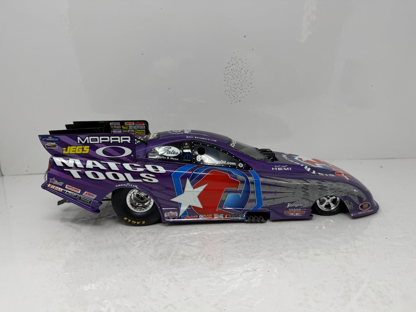 Milestone Whit Bazemore NHRA Matco Tools Iron Eagle Dodge Funny Car 1:16 Scale