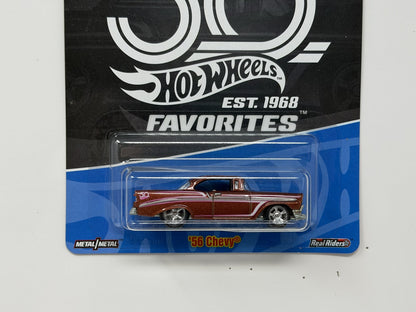 Hot Wheels 50th Favorites 1956 Chevrolet 1:64 Diecast Real Riders