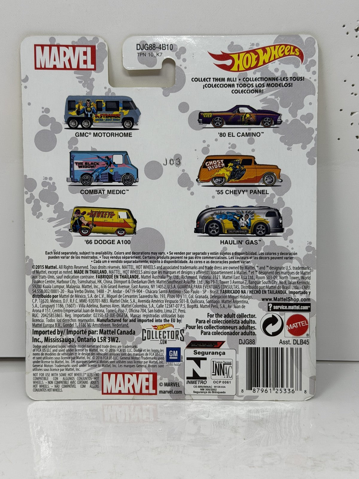 Hot Wheels Marvel The Punisher Haulin' Gas 1:64 Diecast Real Riders