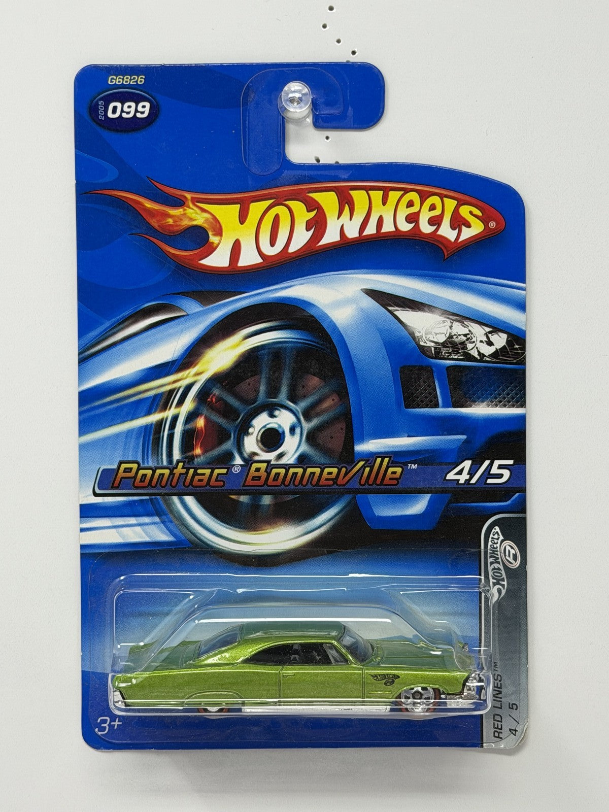 Hot Wheels Red Lines 1965 Pontiac Bonneville 1:64 Diecast Green V1