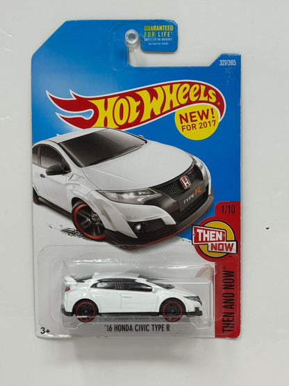 Hot Wheels Then and Now 2016 Honda Civic Type R 1:64 Diecast White