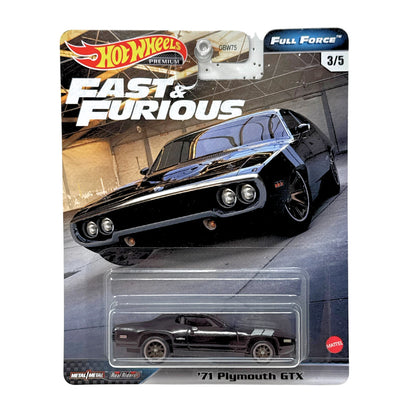 Hot Wheels Premium Fast & Furious 1971 Plymouth GTX 1:64 Diecast