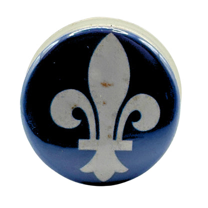 Quebec Fleur-De-Lis Pin-back Button UDT1