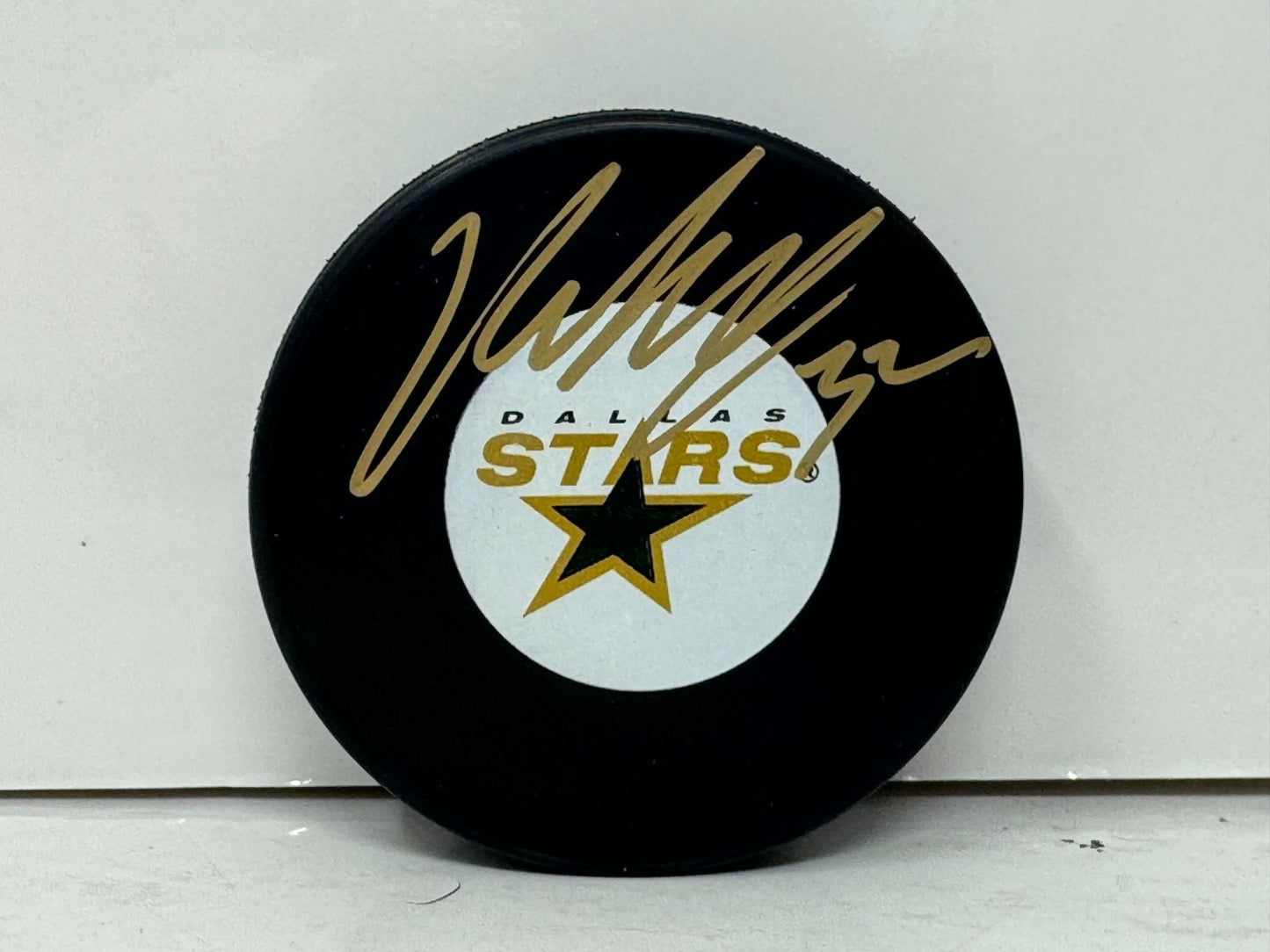 Kari Lehtonen Dallas Stars Signed NHL Autograph Puck Gold Auto