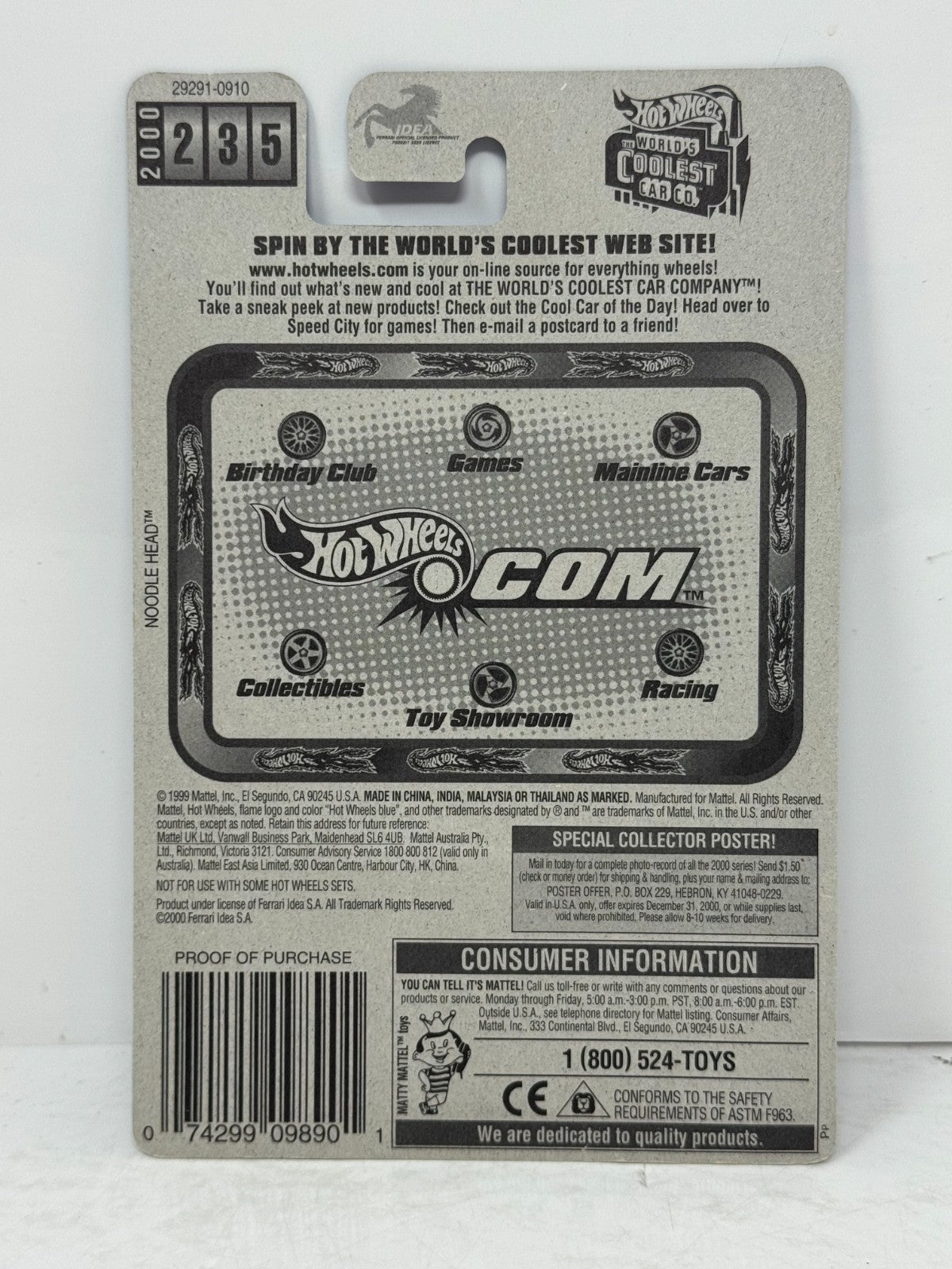 Hot Wheels Ferrari 550 Maranello 1:64 Diecast