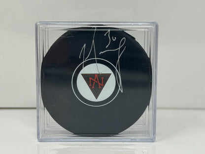 Matt Murray World Cup Team North America Signed NHL Autograph Puck Silver Auto