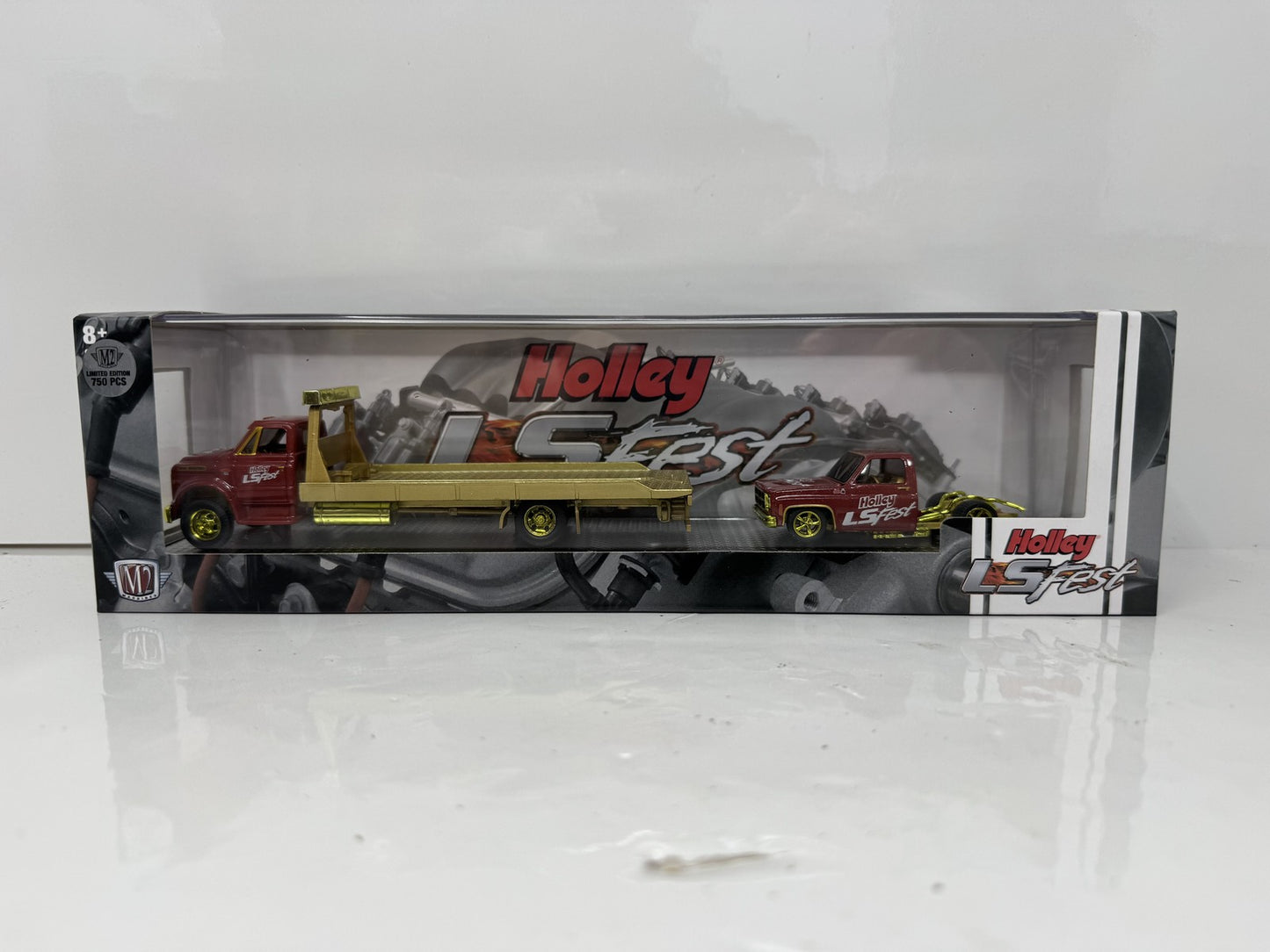 M2 Machines Holley LS Fest GMC Sierra Grande Pickup & Hauler CHASE 1:64 Diecast