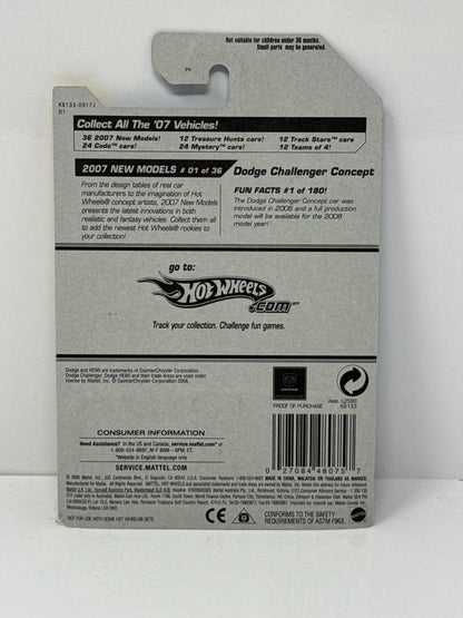 Hot Wheels 2007 New Models Dodge Challenger Concept 1:64 Diecast Factory Sealed