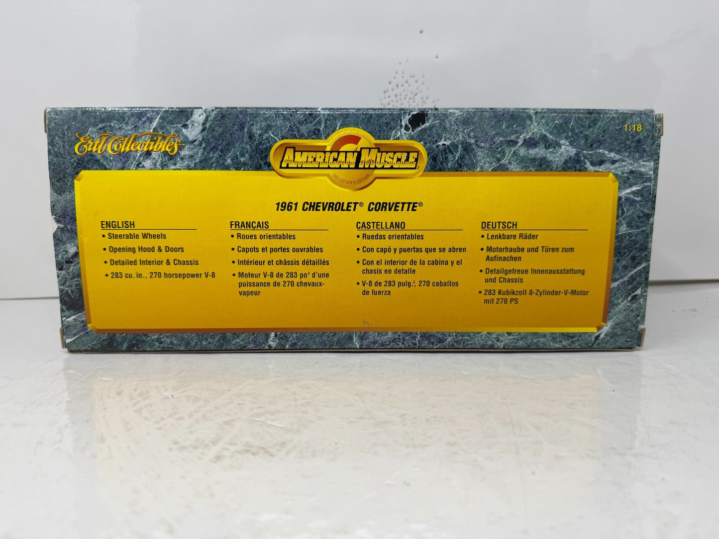 Ertl American Muscle 1961 Chevrolet Corvette 1:18 Diecast