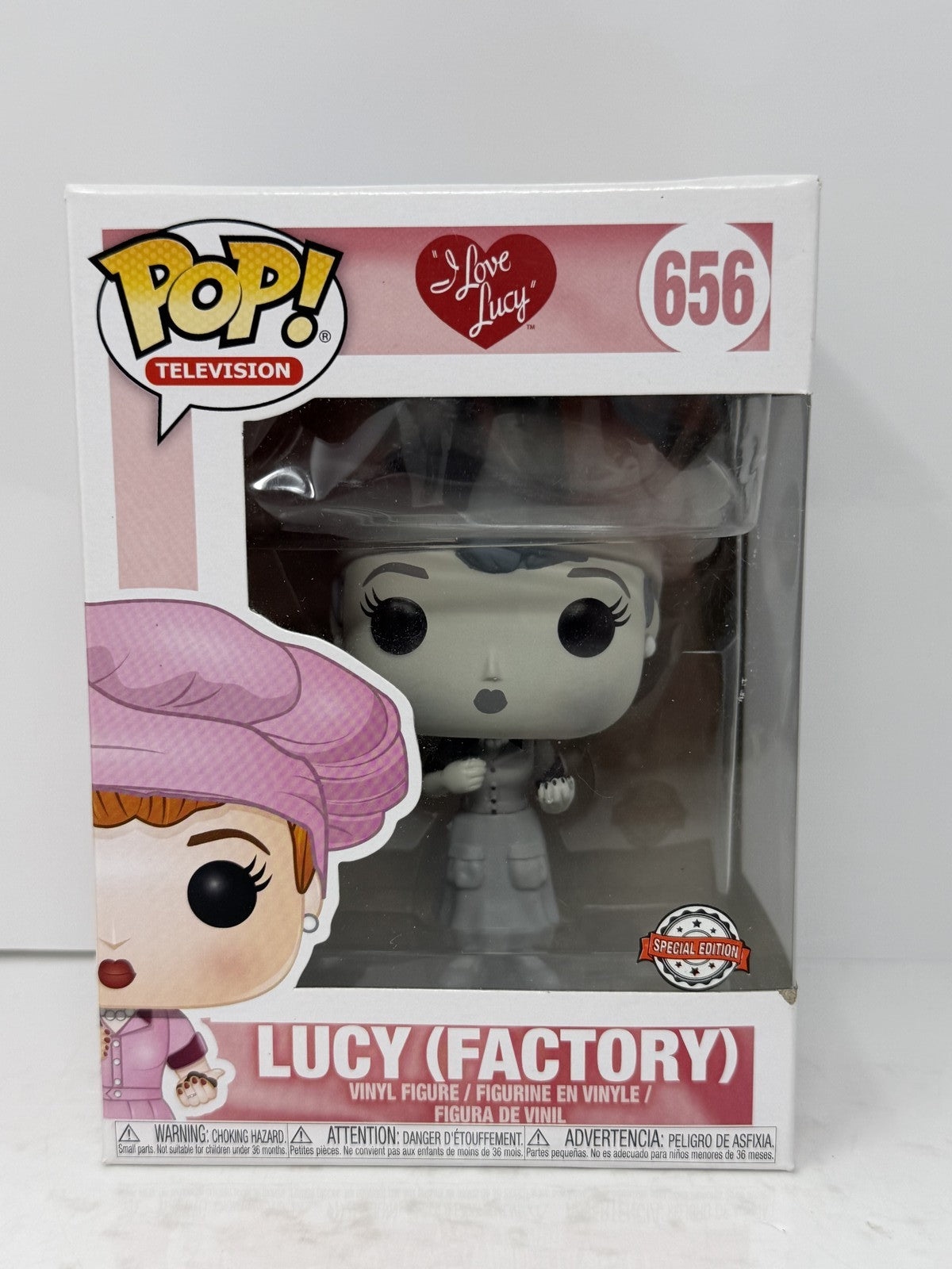 Funko Pop! Television I Love Lucy #656 Lucy (Factory) Black & White Vinyl Figure