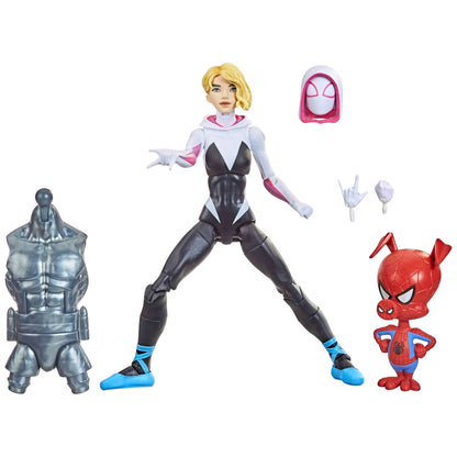 Marvel Legends Spider-Man Into the Spider-Verse Gwen Stacy w Stilt-Man BAF Piece