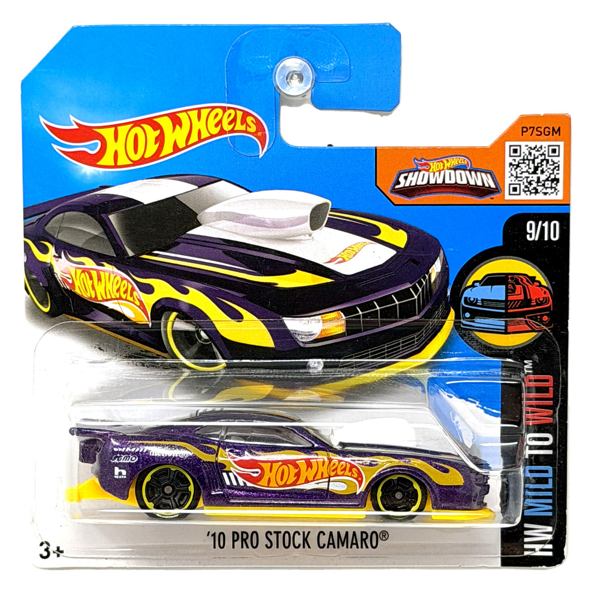 Hot Wheels Mild to Wild 2010 Chevy Pro Stock Camaro 1:64 Diecast Short Card V2