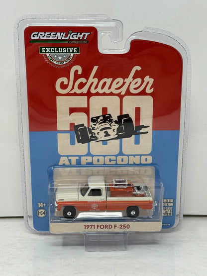 Greenlight 1971 Ford F-250 Schaefer 500 At Pocono 1:64 Diecast