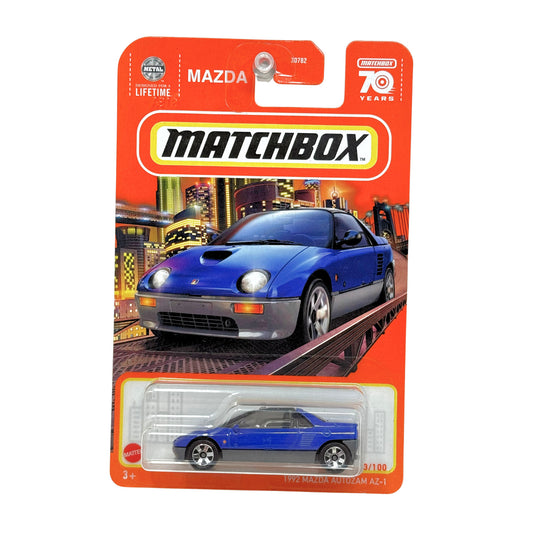 Matchbox 1992 Mazda Autozam AZ-1 1:64 Diecast Blue
