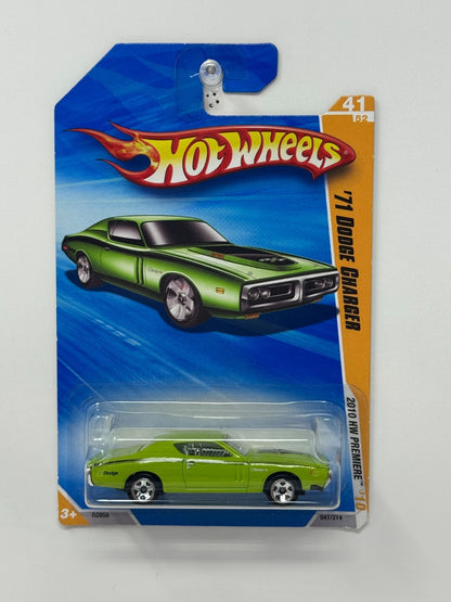 Hot Wheels Premiere 1971 Dodge Charger 1:64 Diecast Green