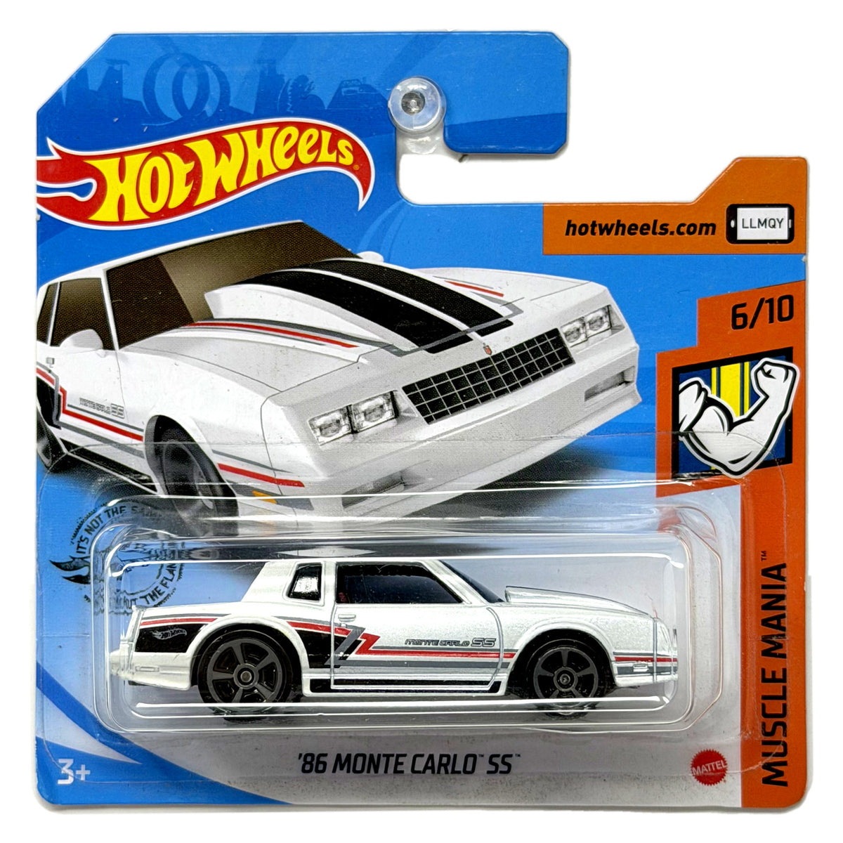 Hot Wheels Muscle Mania 1986 Chevrolet Monte Carlo SS 1:64 Diecast Short Card