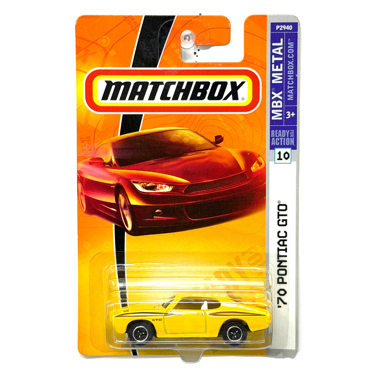 Matchbox MBX Metal 1970 Pontiac GTO 1:64 Diecast Yellow