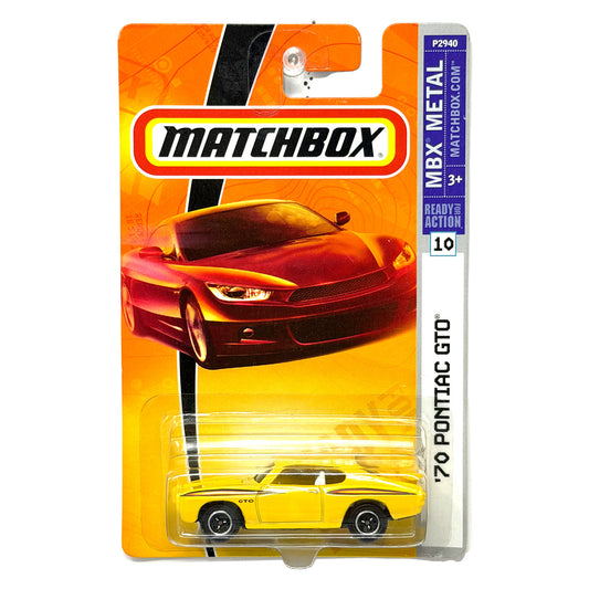 Matchbox MBX Metal 1970 Pontiac GTO 1:64 Diecast Yellow