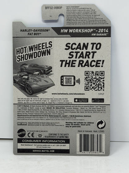 Hot Wheels Super Treasure Hunt Harley-Davidson Fat Boy Garage 1:64 Diecast STH