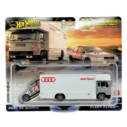Hot Wheels Premium Team Transport #77 Audi S4 Quattro & Hauler 1:64 Diecast