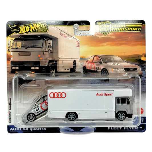 Hot Wheels Premium Team Transport #77 Audi S4 Quattro & Hauler 1:64 Diecast