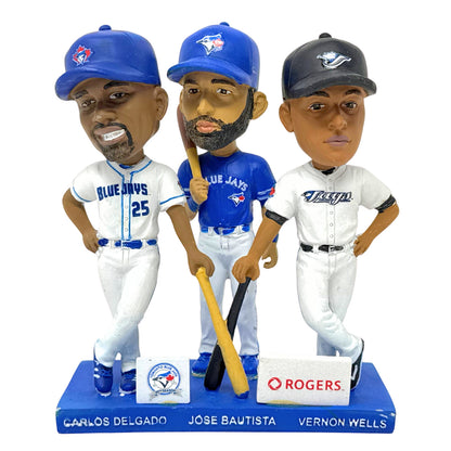 BDA Sports MLB Toronto Blue Jays Delgado, Bautista & Wells Trio Bobbleheads