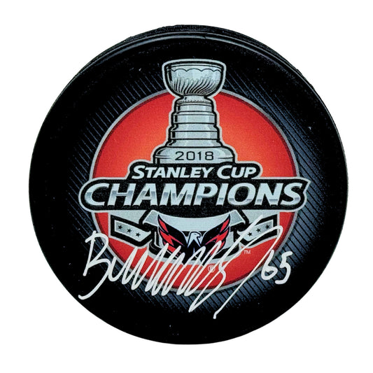 Andre Burakovsky Washington Capitals Signed NHL Autograph Puck Silver Auto