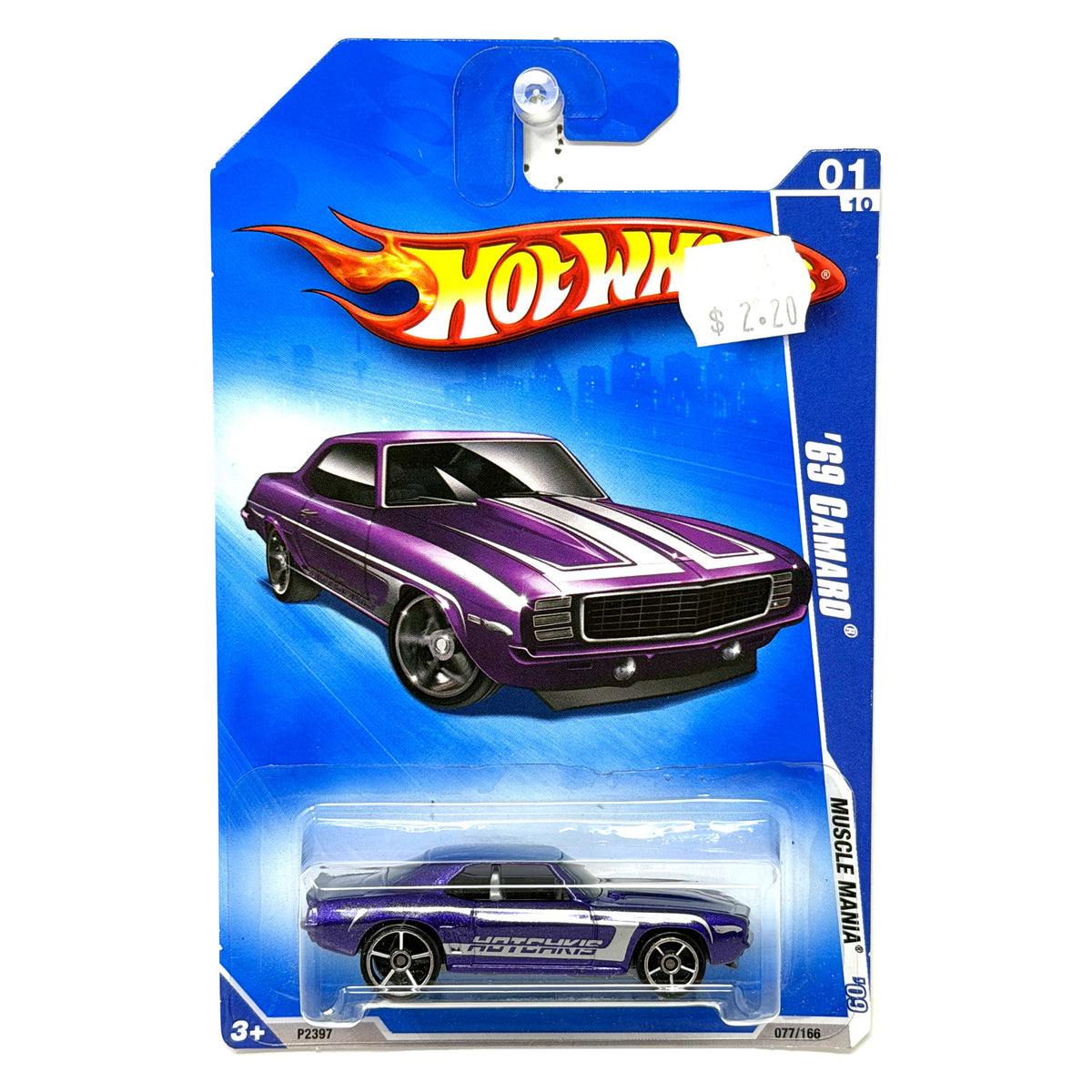 Hot Wheels Muscle Mania 1969 Chevrolet Camaro 1:64 Diecast Purple