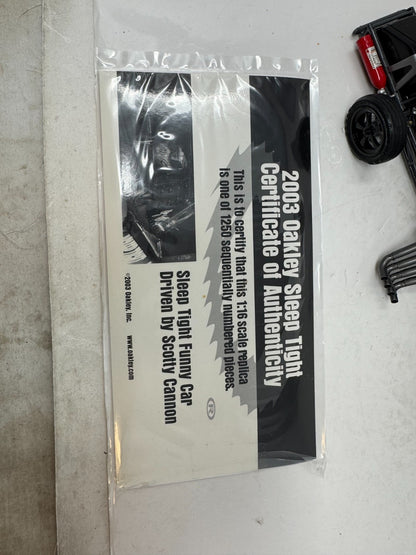 Milestone Scotty Cannon NHRA Oakley Sleep Tight Firebird Funny Car 1:16 Scale