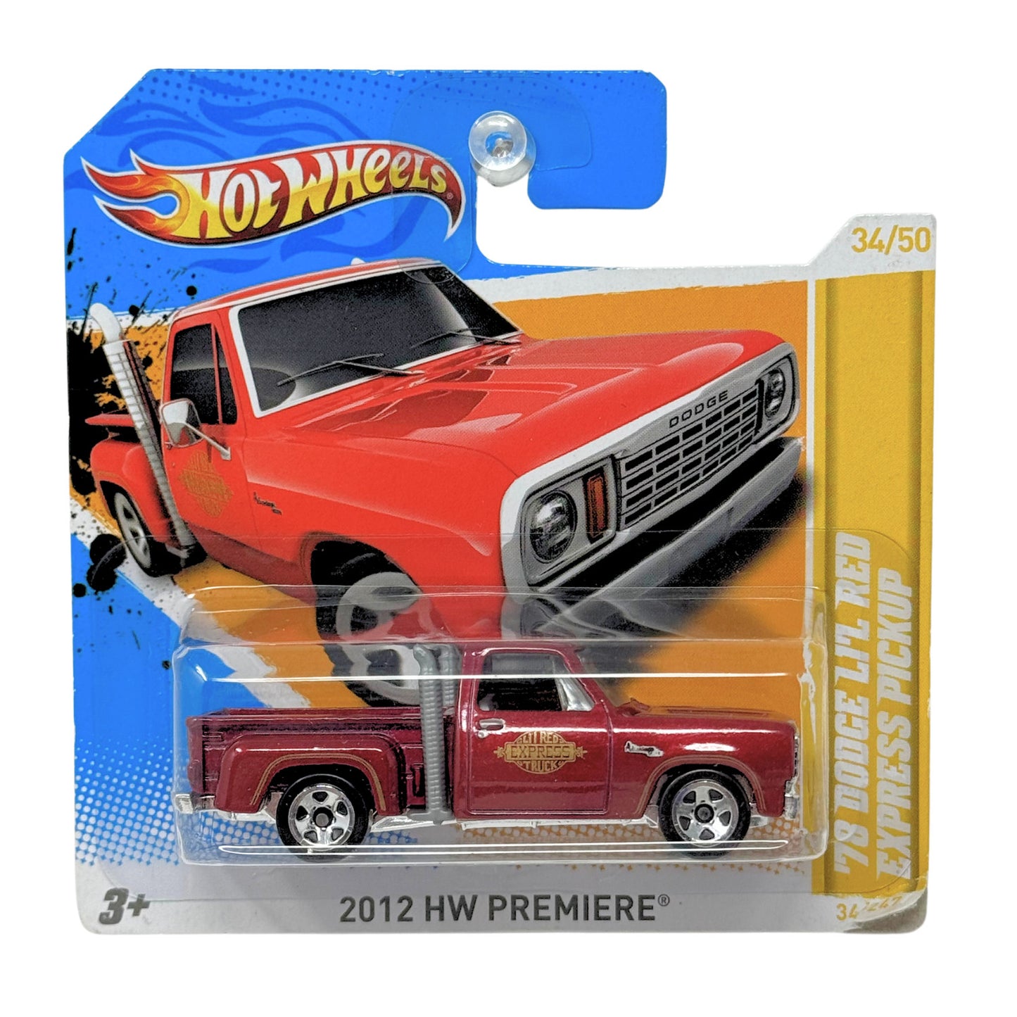 Hot Wheels Premiere 1978 Dodge Li’l Red Express Pickup 1:64 Diecast Short Card