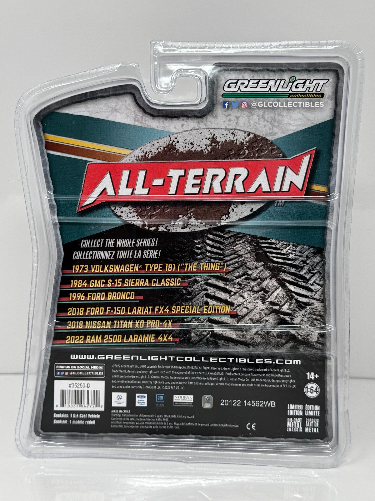 Greenlight All-Terrain 2018 Ford F-150 Lariat FX4 Special Edition 1:64 Diecast
