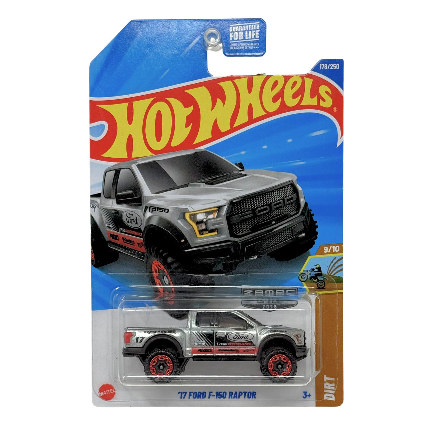Hot Wheels Dirt 2017 Ford F-150 Raptor ZAMAC 1:64 Diecast