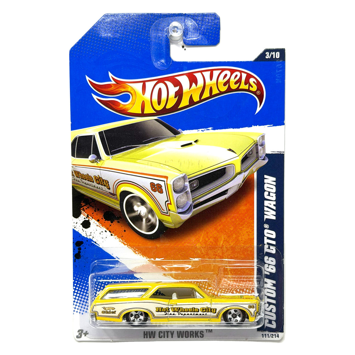 Hot Wheels HW City Works Custom 1966 Pontiac GTO Wagon 1:64 Diecast Yellow