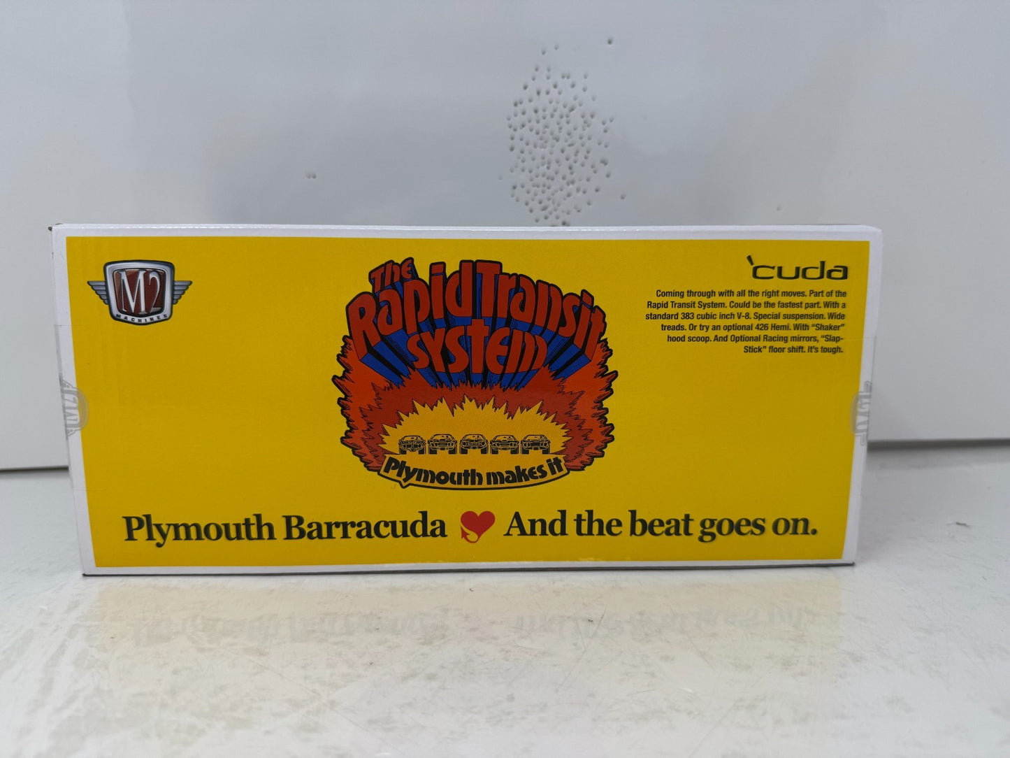 M2 Machines 1971 Plymouth Cuda 340 Rapid Transit CHASE 1:24 Diecast Gold Rims