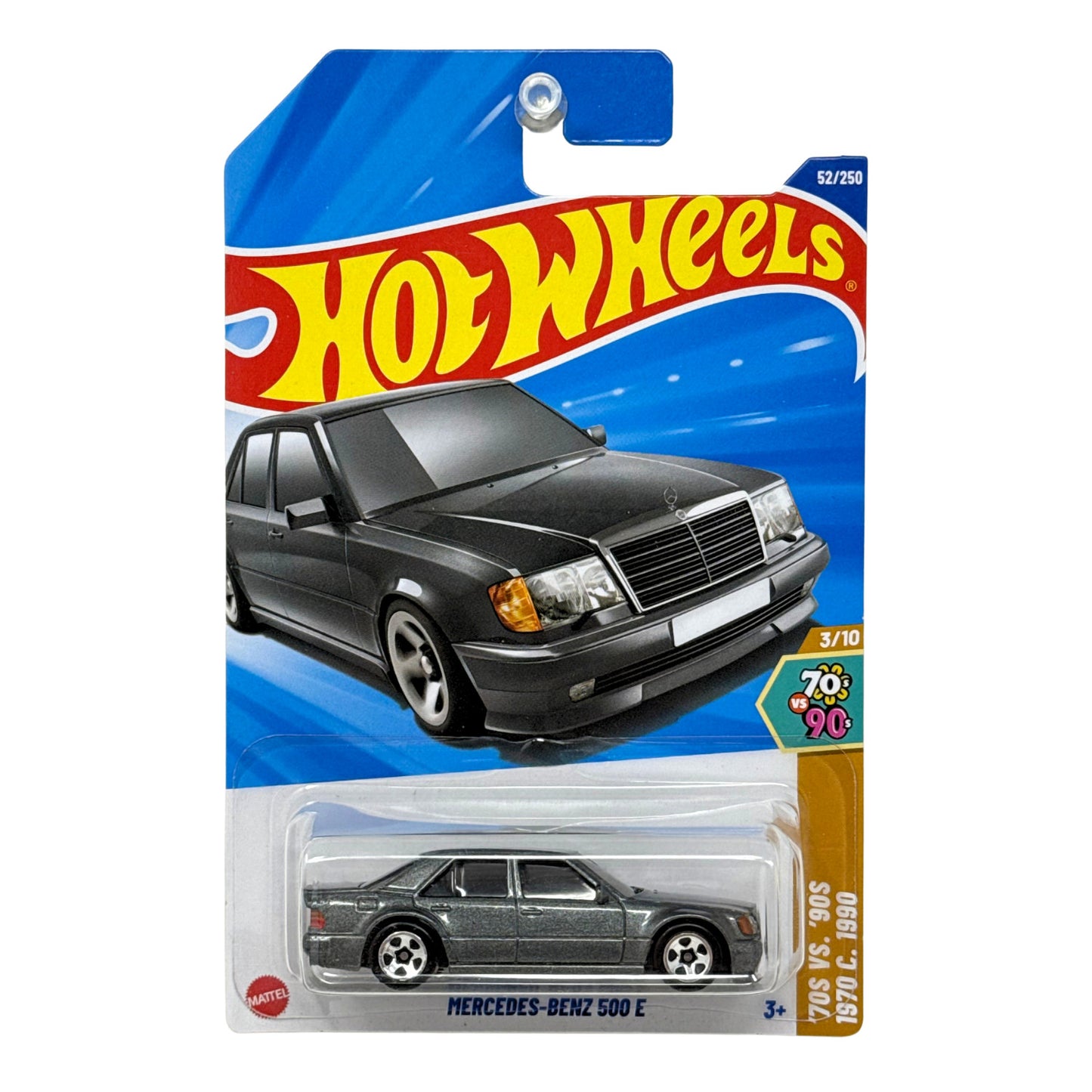 Hot Wheels 70s vs 90s Mercedes-Benz 500 E 1:64 Diecast Gray