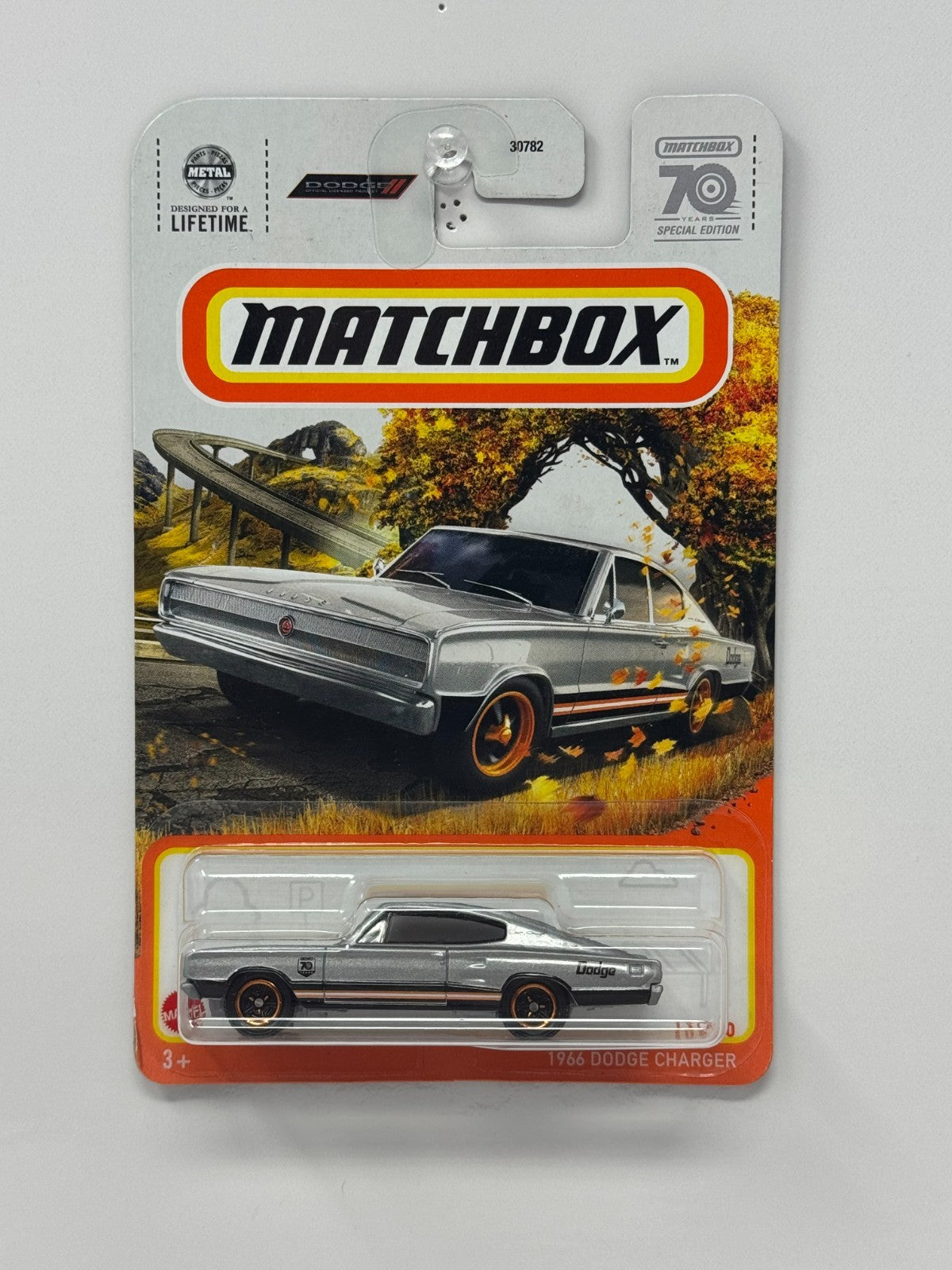 Matchbox 1966 Dodge Charger 1:64 Diecast Silver