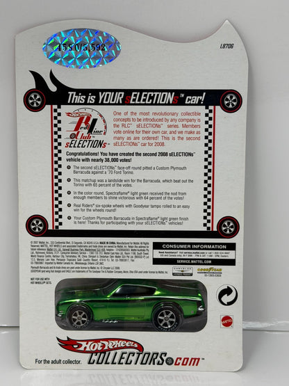 Hot Wheels RLC Red Line Club Selections Custom Plymouth Barracuda 1:64 Diecast