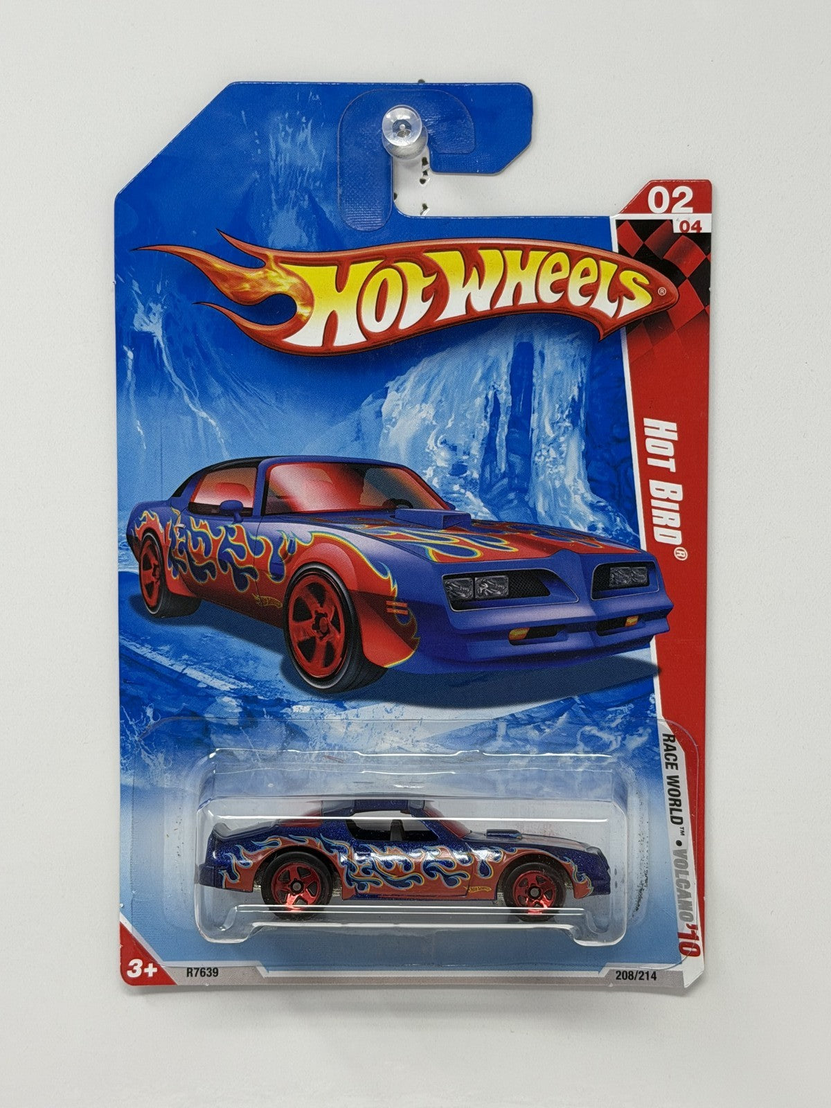 Hot Wheels Race World Volcano Pontiac Hot Bird 1:64 Diecast Blue