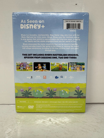 Bluey Seasons 1-3 (DVD) TV Series Brand New and Sealed!!!