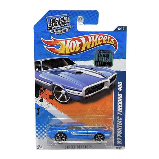 Hot Wheels Street Beasts 1967 Pontiac Firebird 400 1:64 Diecast Factory Sealed