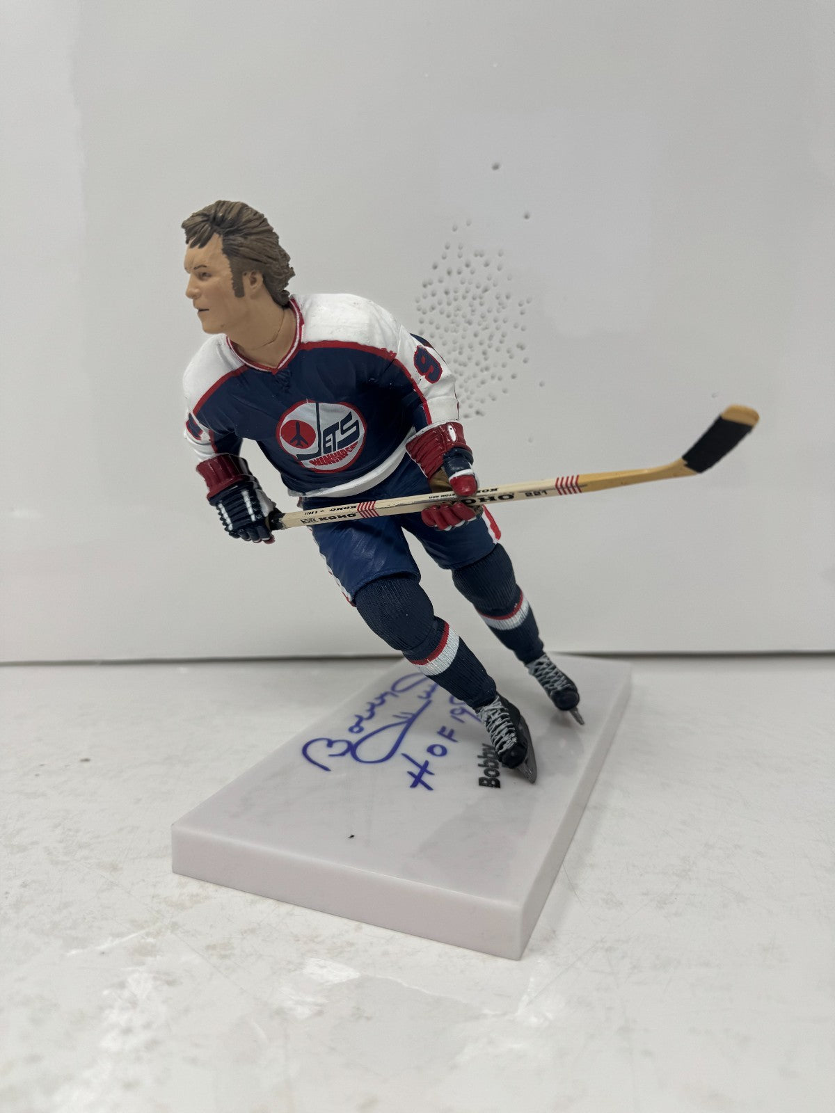 McFarlane NHL Bobby Hull Winnipeg Jets Figure Auto Signed