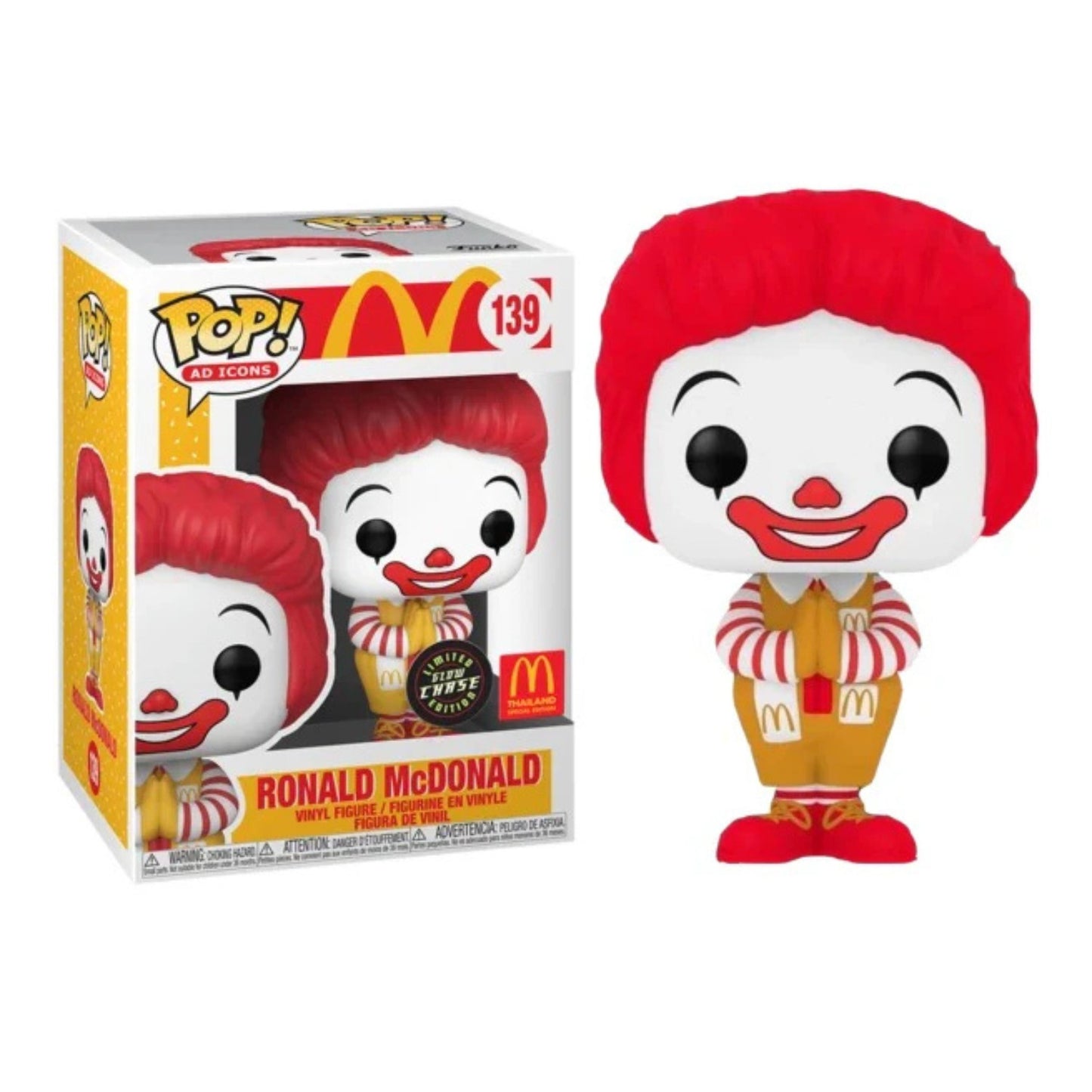 Funko Pop! AD Icons McDonald's #139 Ronald McDonald Thailand CHASE Vinyl Figure