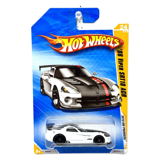 Hot Wheels Premiere 2008 Dodge Viper SRT10 ACR 1:64 Diecast White