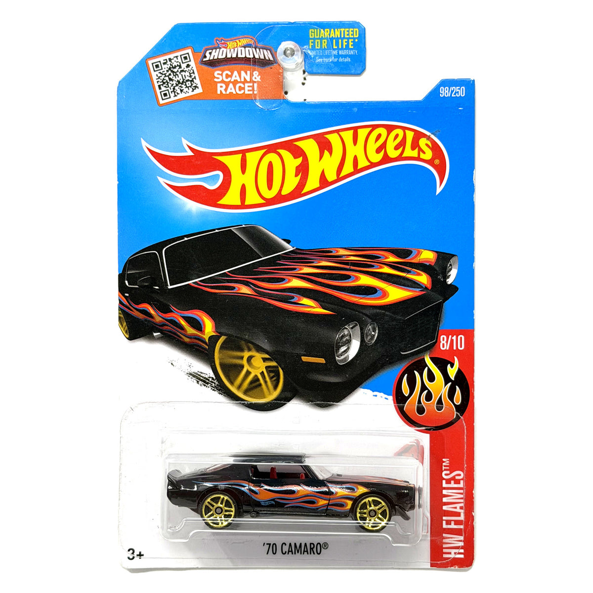 Hot Wheels HW Flames 1970 Chevrolet Camaro 1:64 Diecast Black