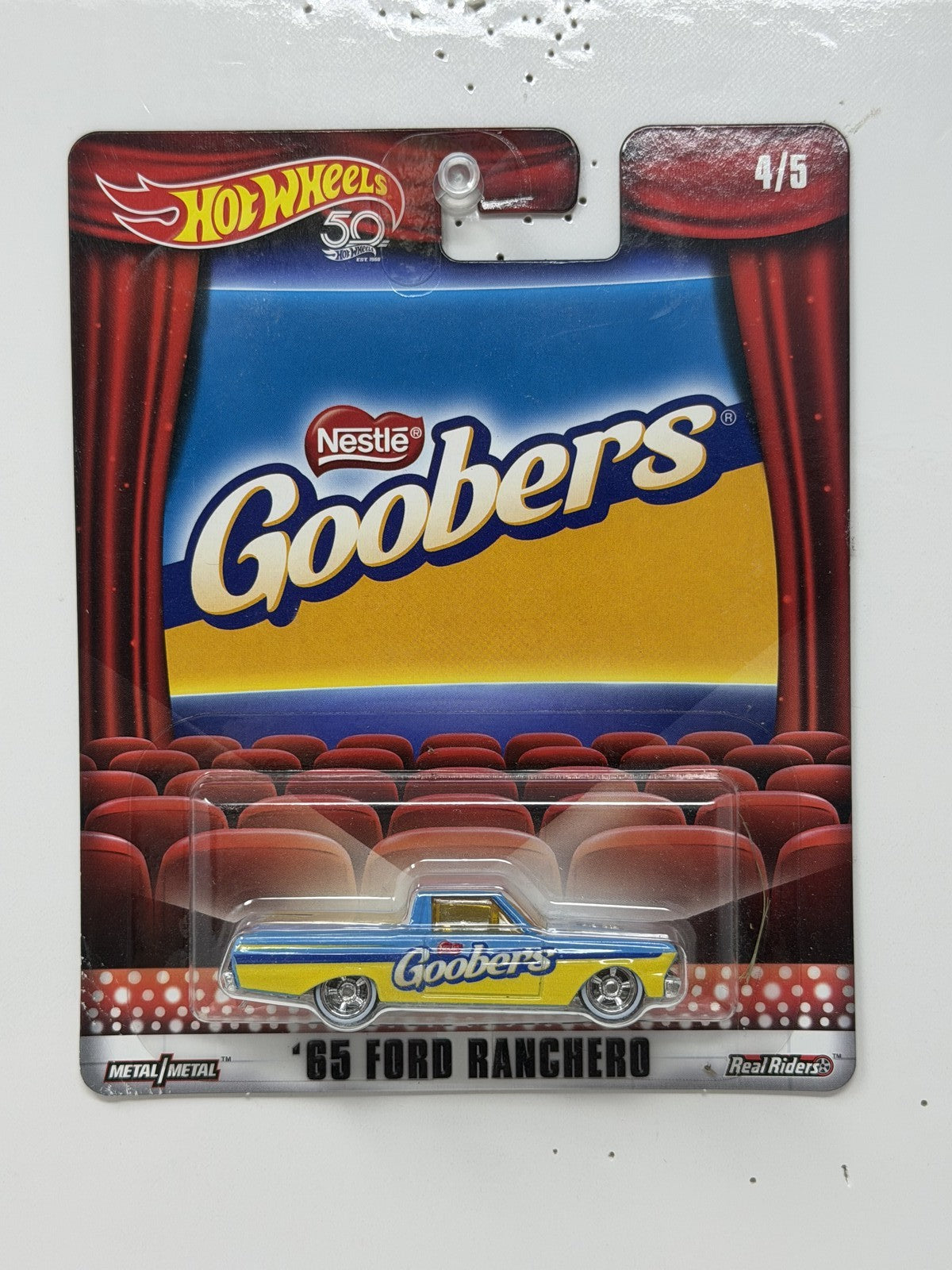 Hot Wheels Nestle Goobers 1965 Ford Ranchero 1:64 Diecast Real Riders