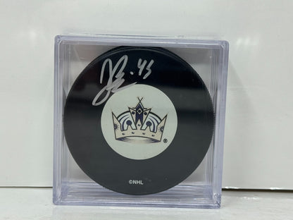 Jonathan Bernier Los Angeles Kings Signed NHL Autograph Puck Silver Auto